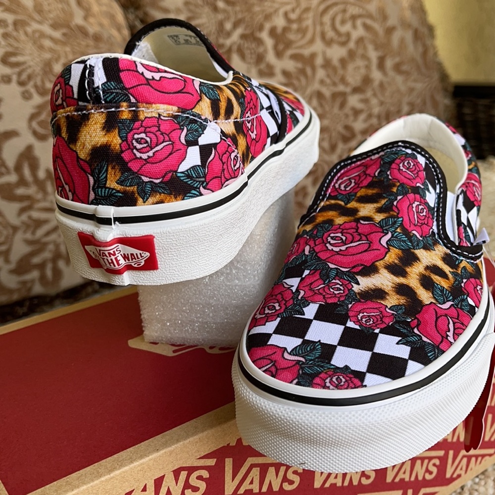 Vans Men’s Classic Slip On Rose/Animalchck Trwht Sneakers - Picture 12 of 16